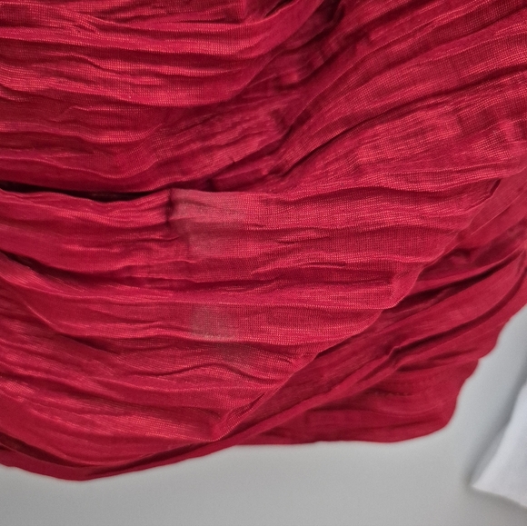 Red Ruched Cocktail Dress - Picture 10 of 12